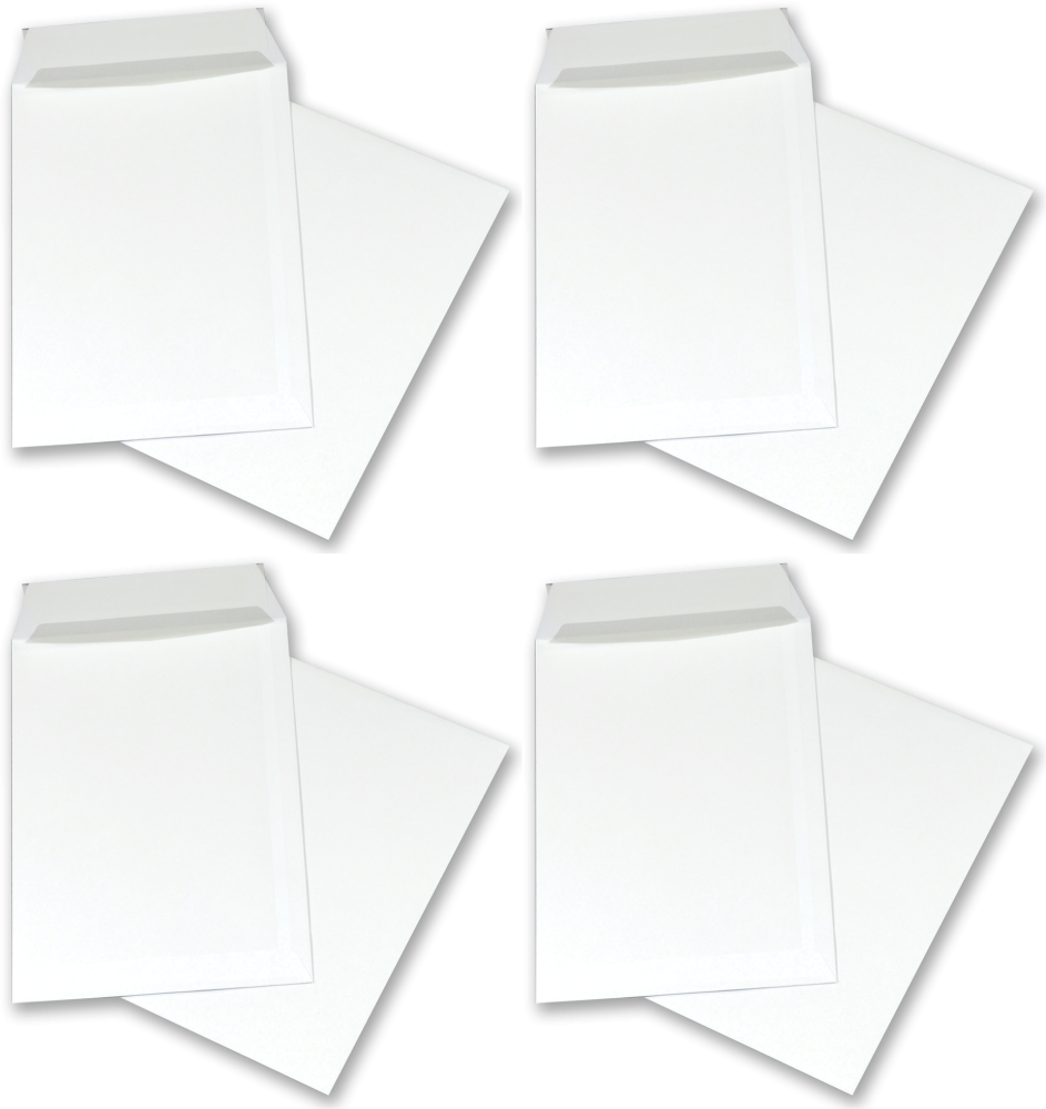 4x Koperta standardowa NC, B5, z paskiem HK, 500 sztuk, biały