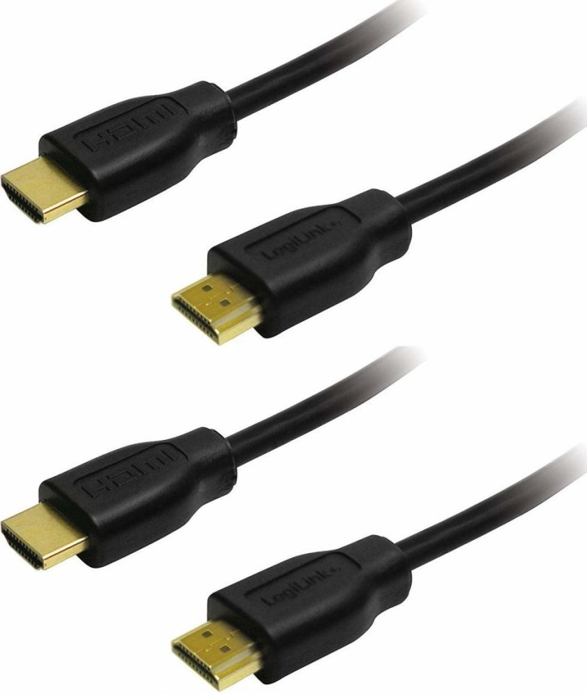 2x Kabel HDMI LogiLink, 2m, czarny