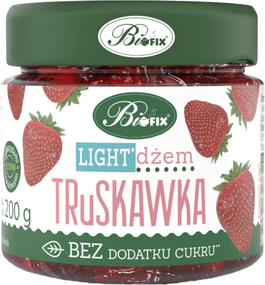Dżem BiFix, truskawkowy, bez cukru, 200g