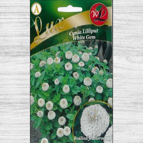 1 pac, Zinnia (Cârciumăreasă) Liliput White Gem - Semințe: Mod de ambalare: 0.5 g