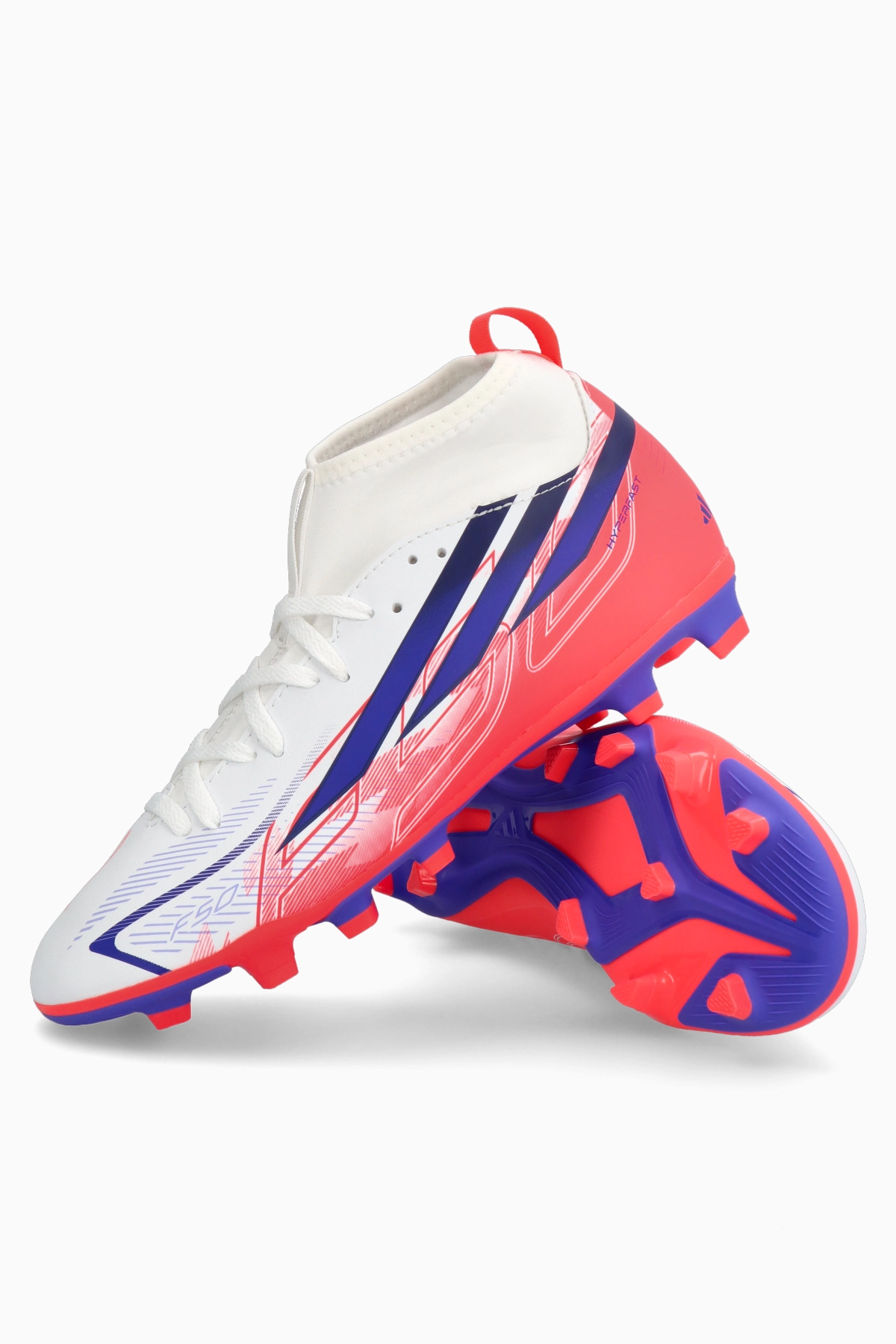 Korki adidas F50 Club Hyperfast Mid FG/MG Junior - Biały