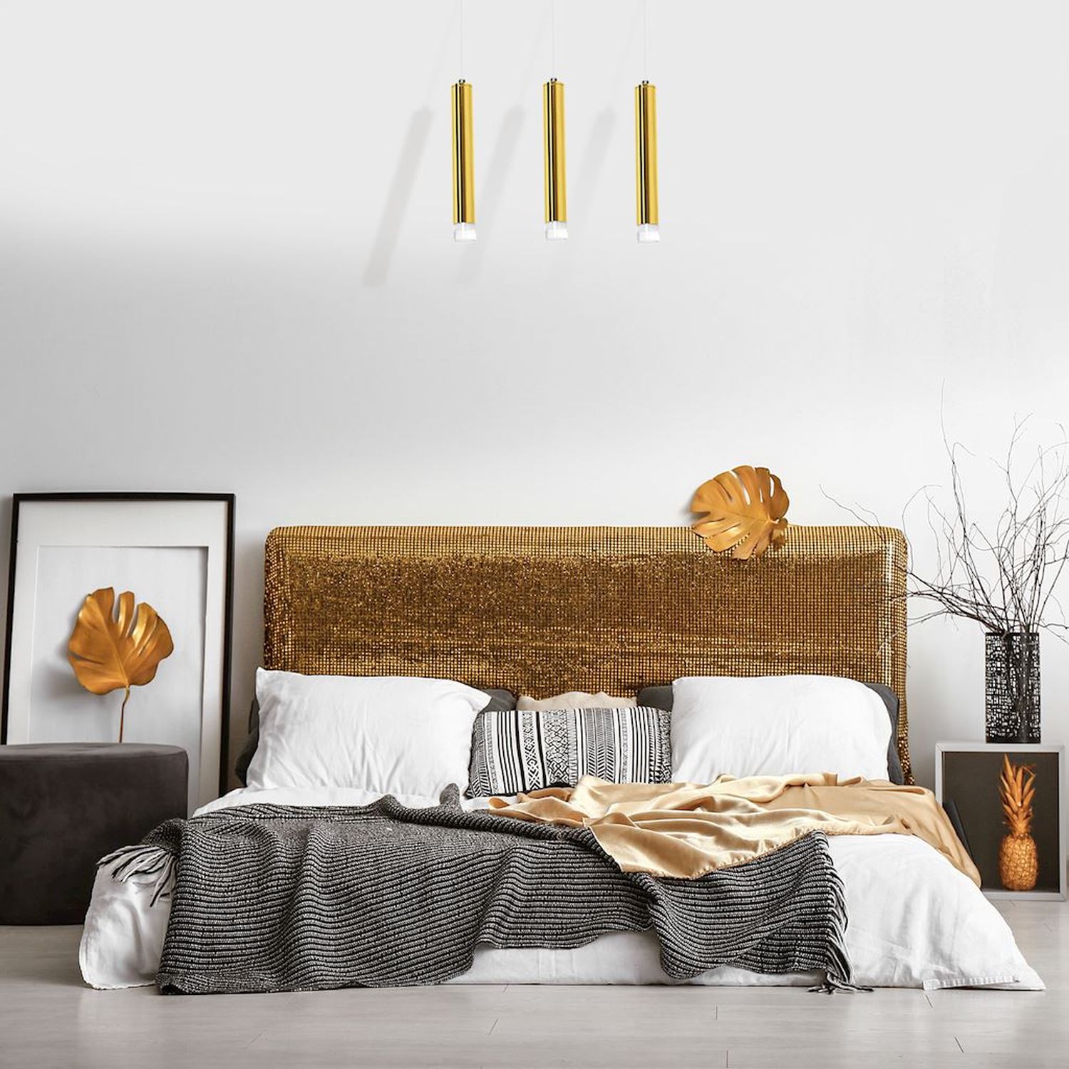 Milagro Goldie lampa wisząca 3x5W złota ML5714 - Wysyłka w 24h
