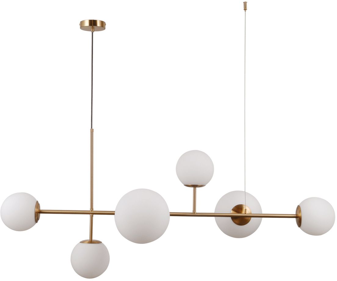 Italux Vailante lampa wisząca 6x6 W mosiądz PND-31221-6-HBR