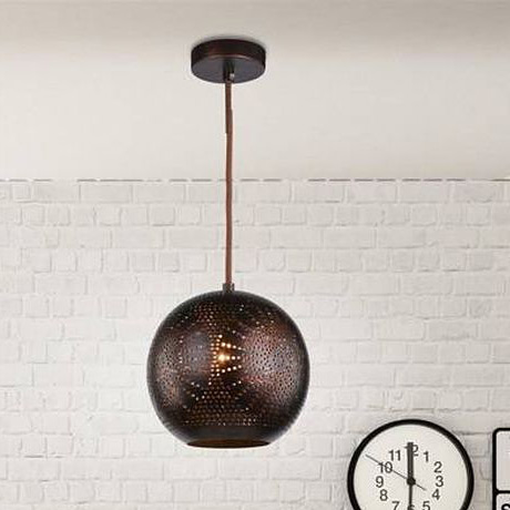 Candellux Sfinks lampa wisząca 1x60W brązowa 31-43283