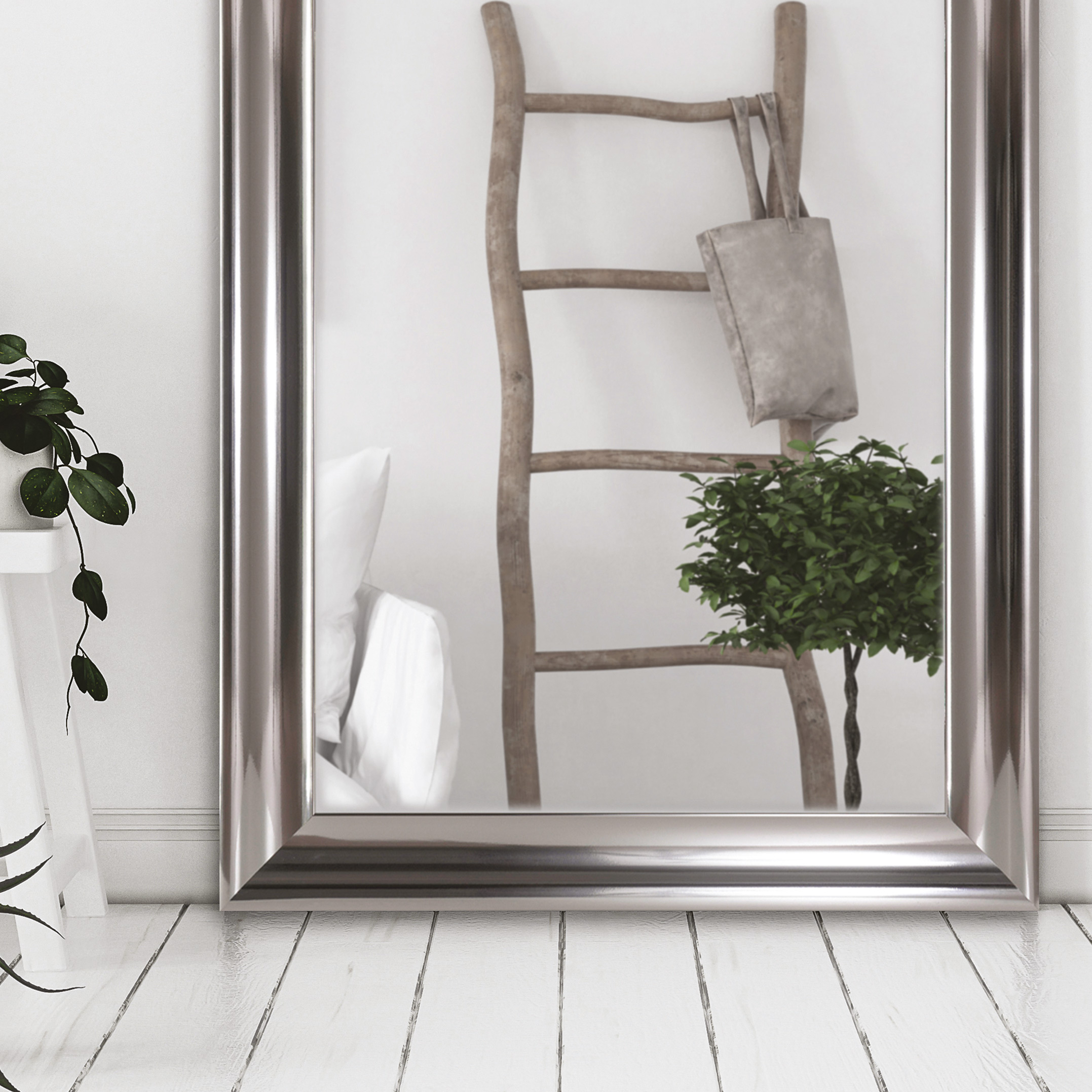 Ars Longa Malmo lustro 113x63 cm prostokątne nikiel MALMO50100-N