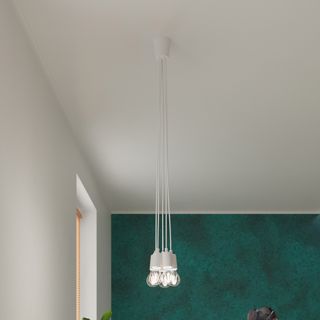 Sollux Lighting Diego lampa wisząca 3x60W biała SL.0570
