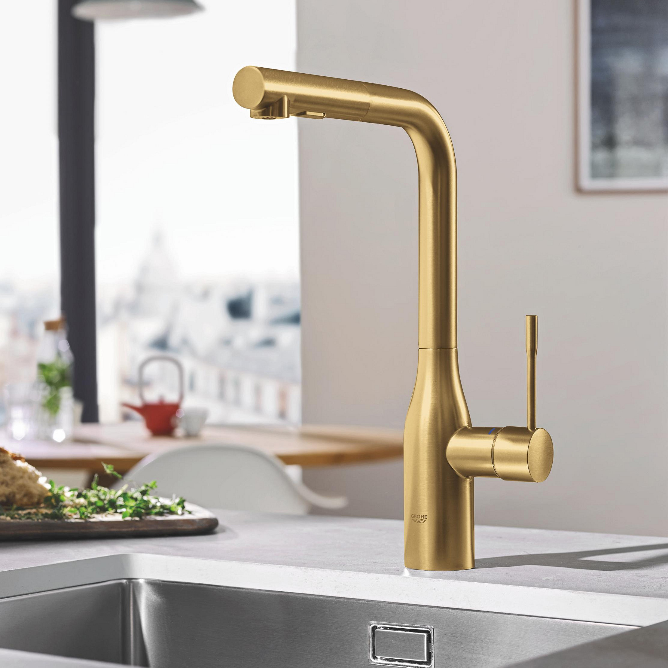 Grohe Essence bateria kuchenna stojąca Brushed Cool Sunrise 30270GN0 - Wysyłka w 24h