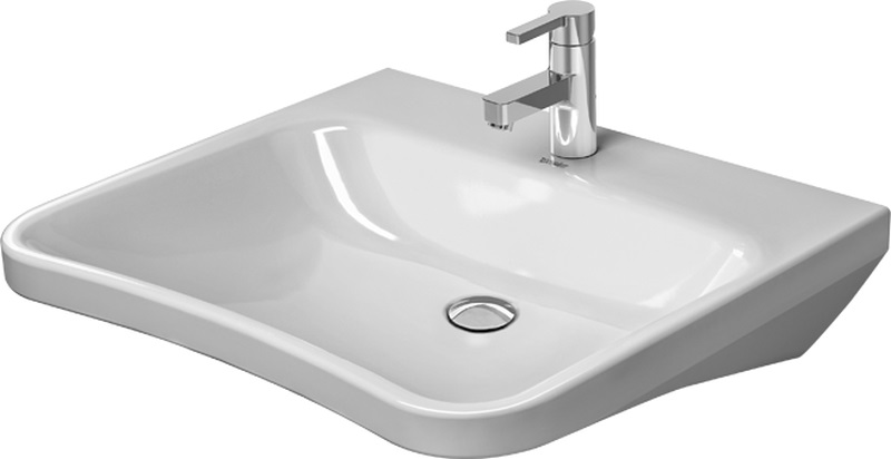 Duravit DuraStyle umywalka 65x57 cm prostokątna ścienna dla niepełnosprawnych biała 2330650000