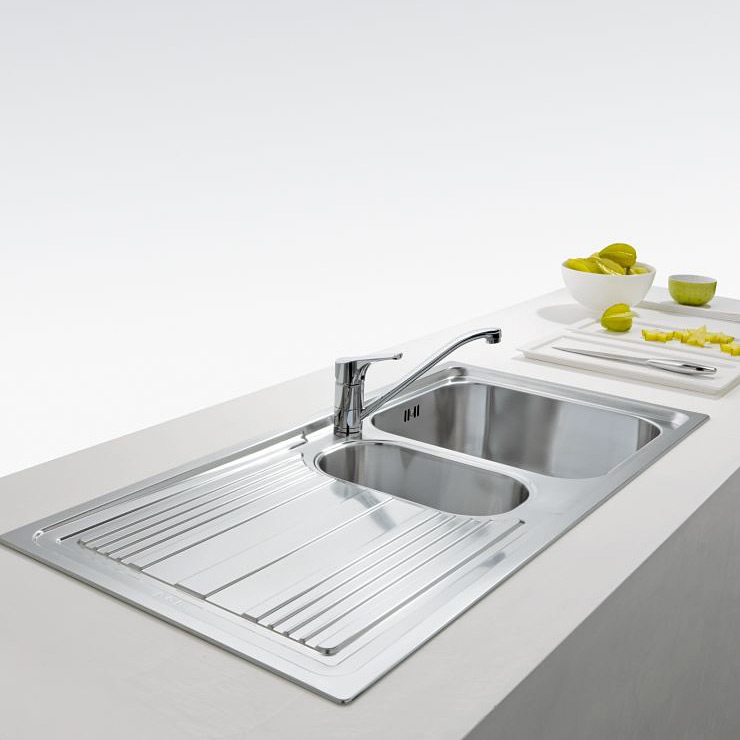 Franke Logica LLX 651-100 zlewozmywak stalowy 100x50 cm stal szczotkowana 101.0085.812