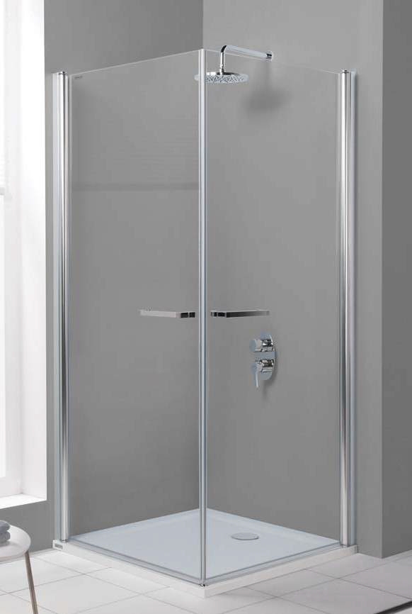 Sanplast Prestige III KN2/PRIII-80 sbW0 kabina prysznicowa 80 cm kwadratowa srebrny błyszczący/szkło przezroczyste 600-073-0420-38-401