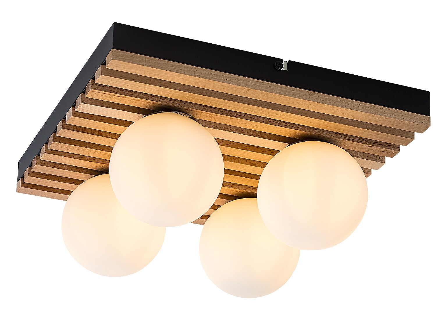 Rabalux Noxelle lampa podsufitowa 4x5 W czarna-drewno 71462
