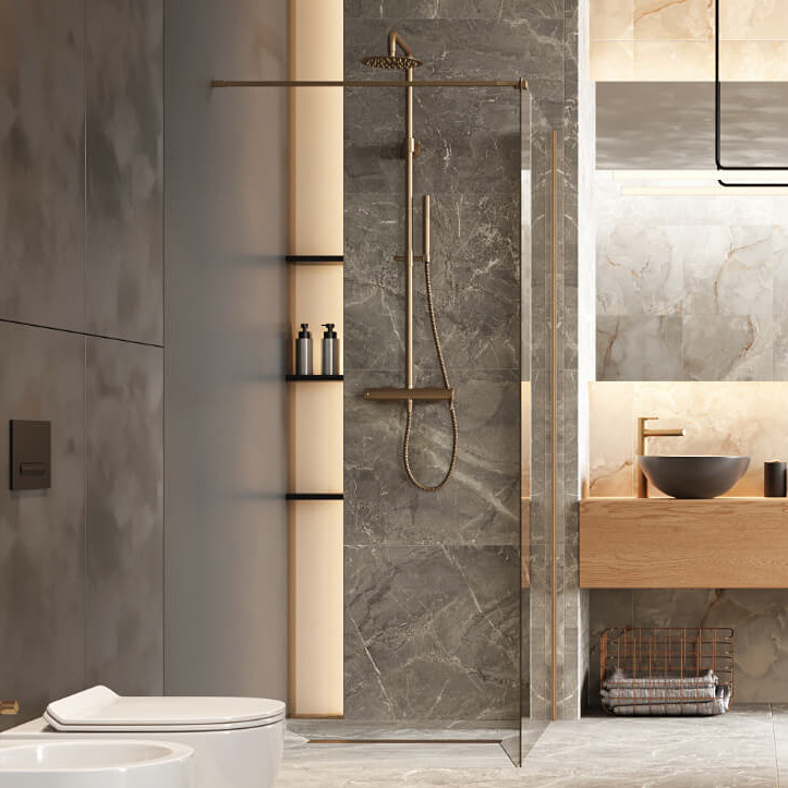 Excellent Vidoq ścianka prysznicowa walk-in 80 cm chrom połysk/szkło przezroczyste KAEX.1512.0785.2000.06.01 - Wysyłka w 24h
