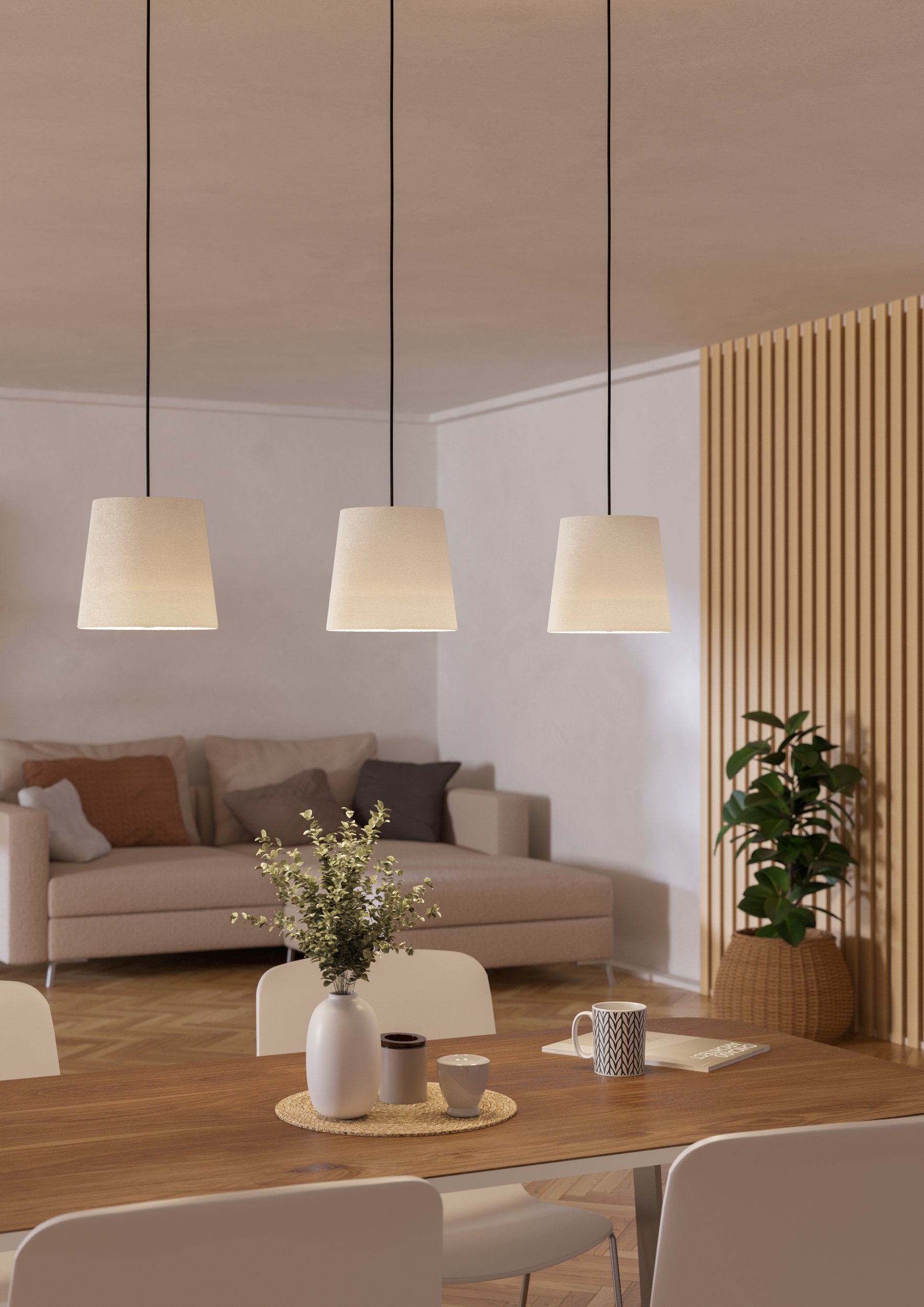 Eglo Febres lampa wisząca 3x60 W biała 901263