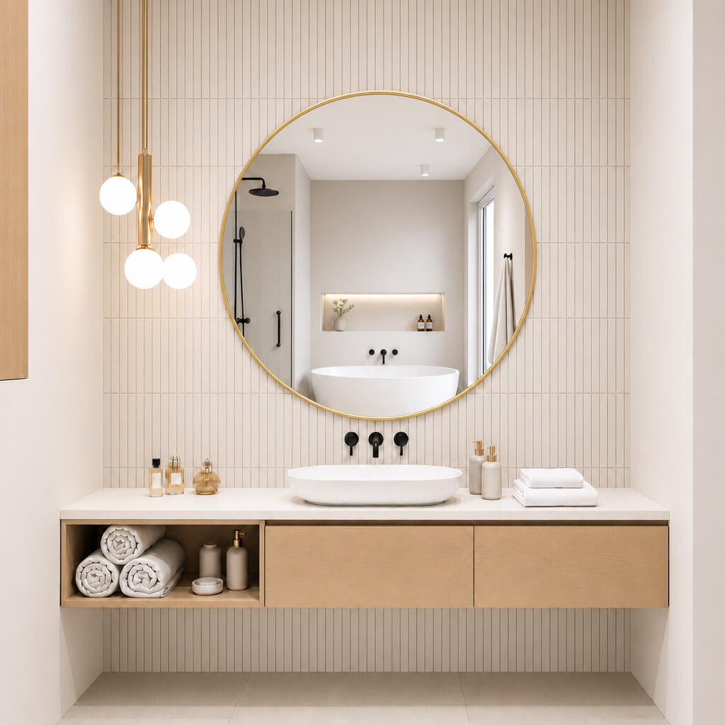 Baltica Design Aluma lustro 100x100 cm okrągłe złote