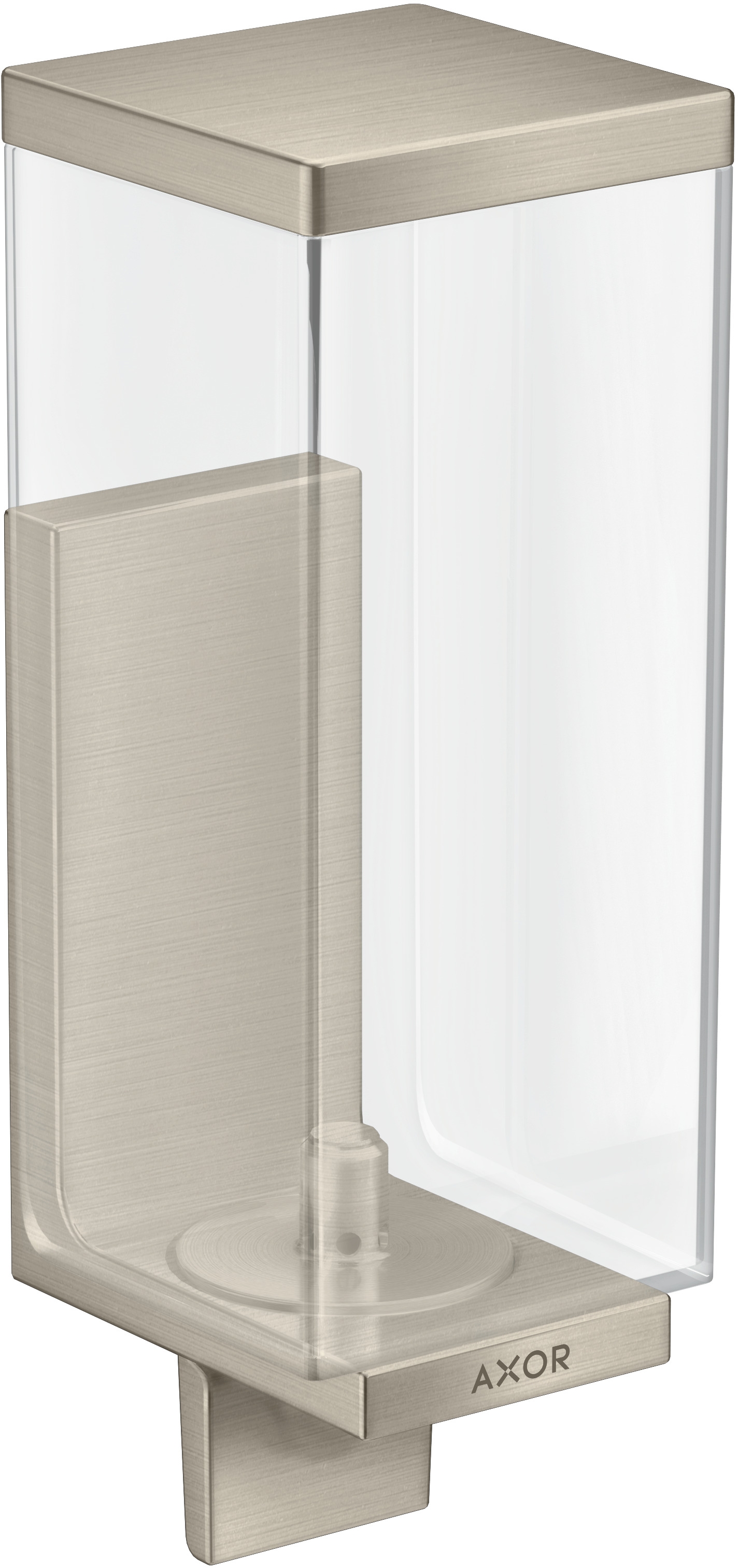 Axor Universal Rectangular dozownik mydła w płynie 600 ml nikiel szczotkowany 42610820