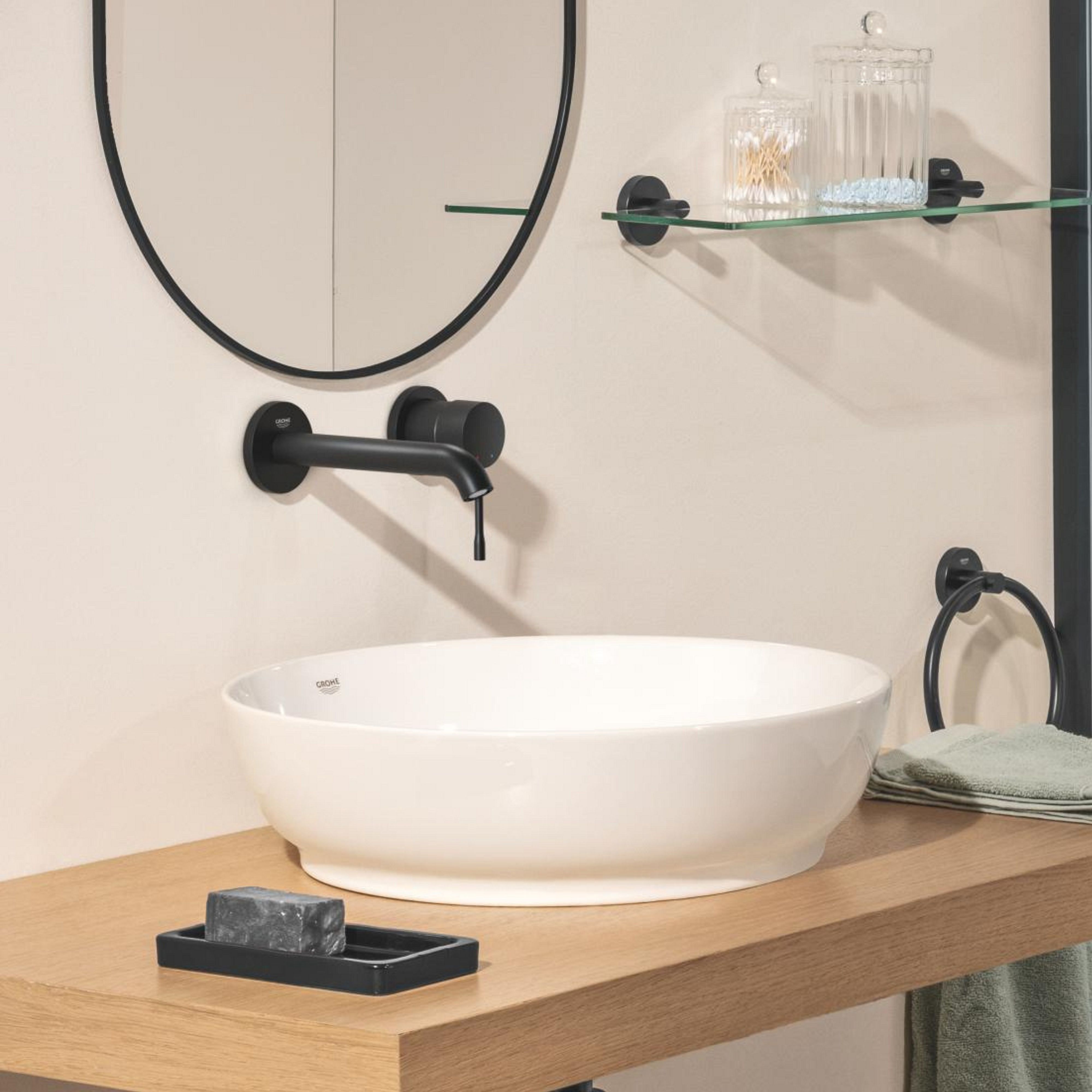 Grohe Essence New bateria umywalkowa podtynkowa czarna 194082431