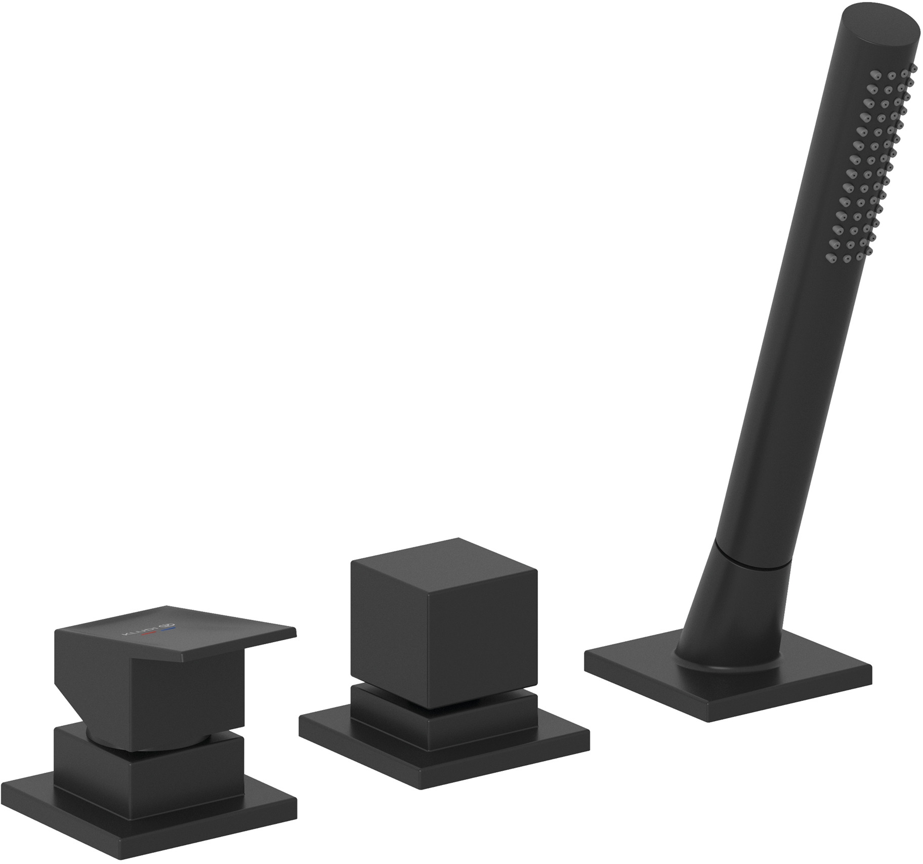Kludi Decus bateria wannowo-prysznicowa nawannowa czarny mat 544473975