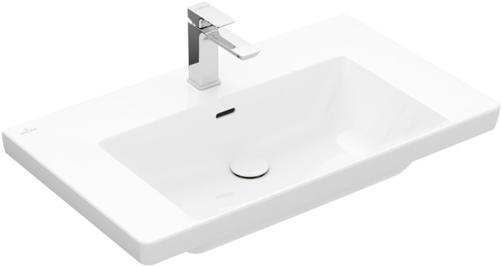 Darmowa Dostawa - Umywalka 80x47 cm prostokątna ścienna-meblowa biała Villeroy & Boch Subway 3.0 4A708001