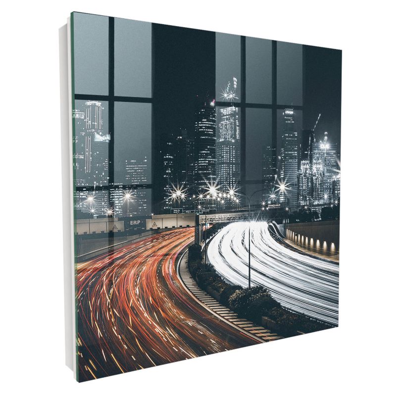 Skrzynka Na Klucze Tulup 30x30 cm Miejska noc 1 - Biała - Otwierana na prawo 1 szt.