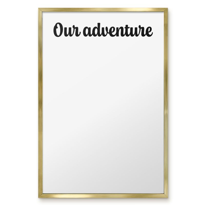 Tablica Magnetyczna Na Magnesy Tulup 40x60 cm Our adventure 1 - Złota rama Do salonu, sypialni 1 szt.