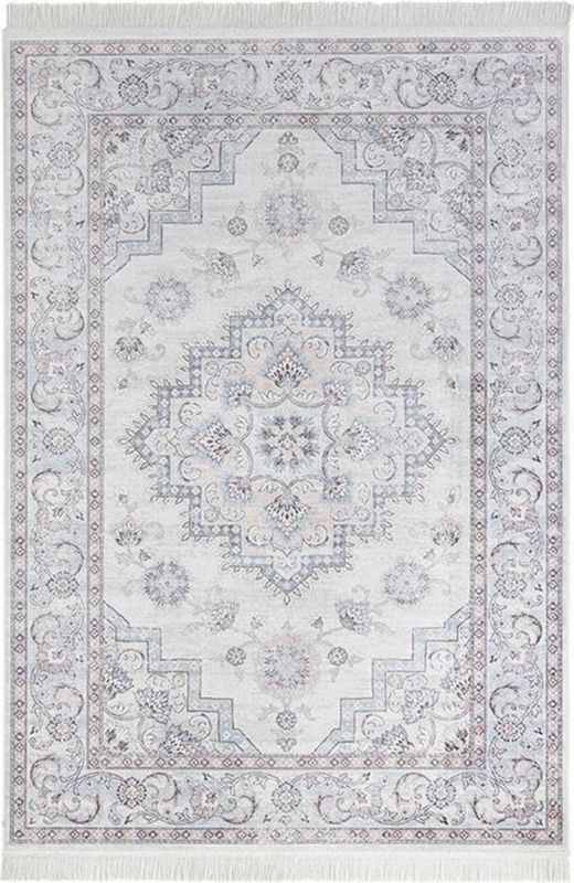 Dywan Nouristan 195x300 cm, z wiskozy w tradycyjny wzór do salonu, 1 szt.