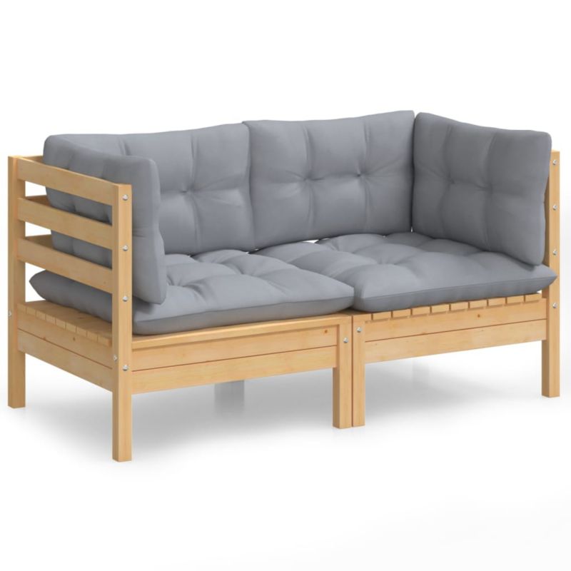 Sofa ogrodowa WaszeMeble z drewna brązowa z poduszkami WM-3096009 1 szt.