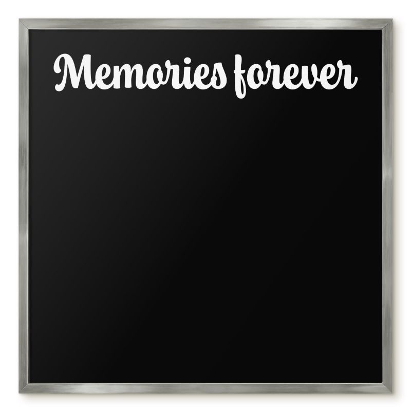 Tablica Magnetyczna Dekoracyjna Tulup 50x50 cm Memories forever 6 - Srebrna rama Do salonu, sypialni 1 szt.