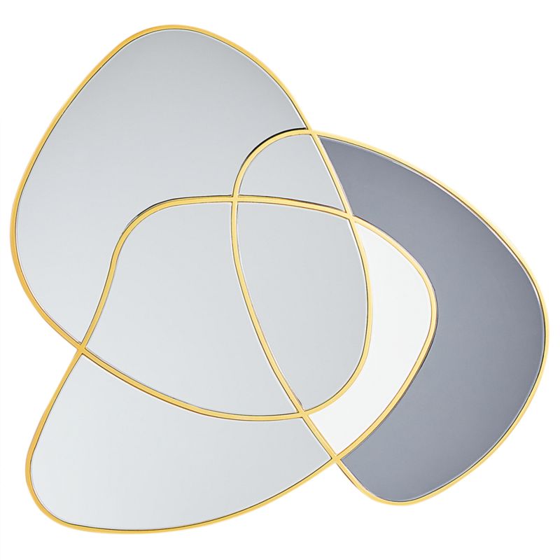 Lustro ścienne Tailly 99 cm 89 cm Złoty 1 szt.