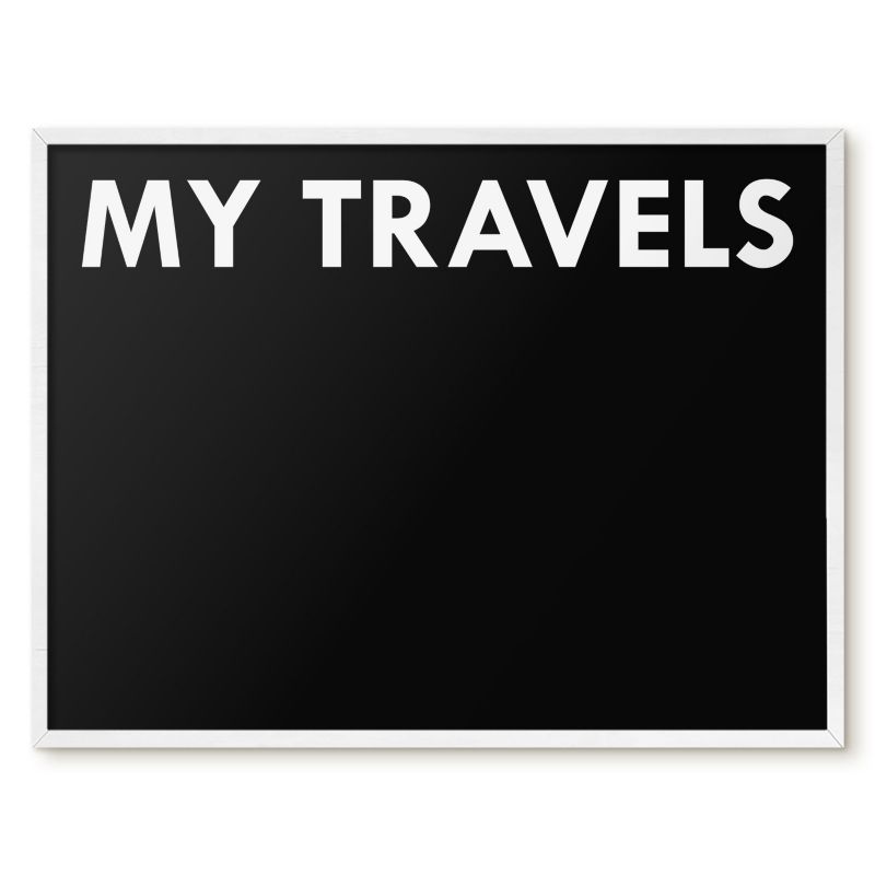 Tablica Magnetyczna Do Notatek Tulup 80x60 cm My travels 7 - Biała rama Do salonu, sypialni 1 szt.