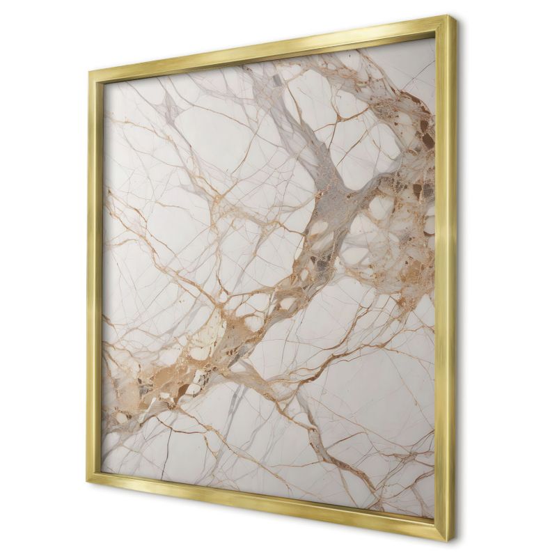 Tablica magnetyczna dekoracyjna Wallfluent 50x50 Marmur elegancja w złotej ramie 1szt