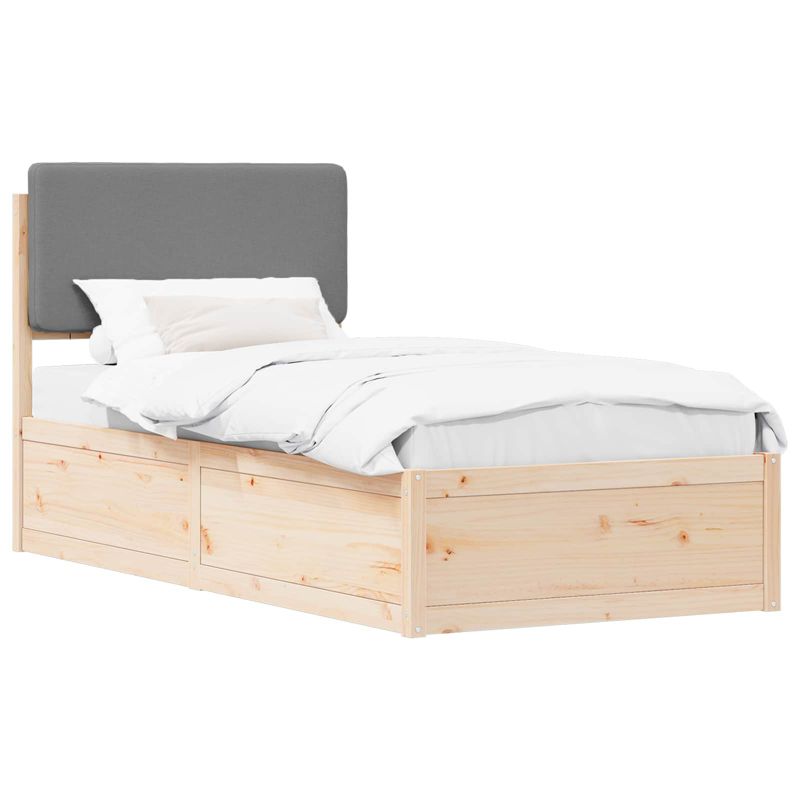 Łóżko Drewniane WaszeMeble 100x200 cm Brązowe WM-877649 1 szt.