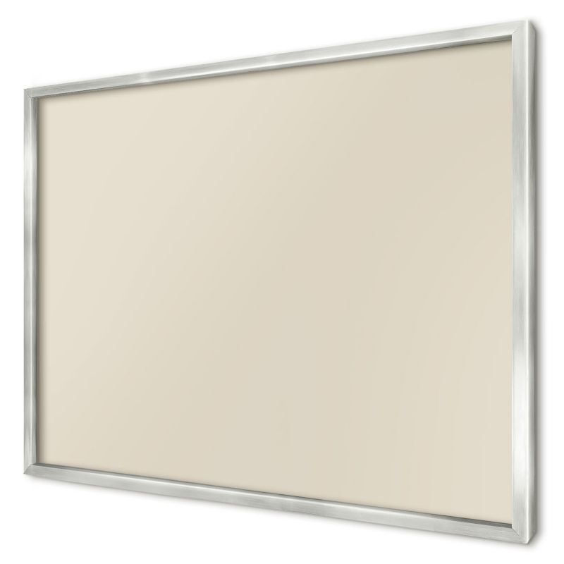 Ozdobna tablica na magnesy Wallfluent 70x50 Jasny kamienny w srebrnej ramie 1szt