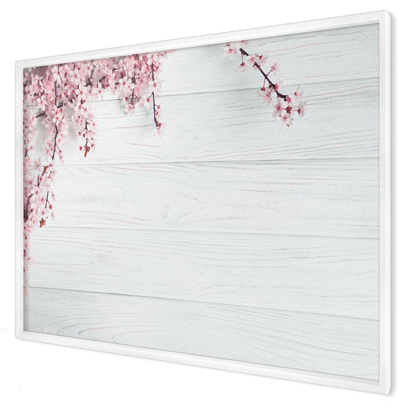 Ozdobna tablica na magnesy Wallfluent 100x70 Kwitnąca elegancja w białej ramie 1szt
