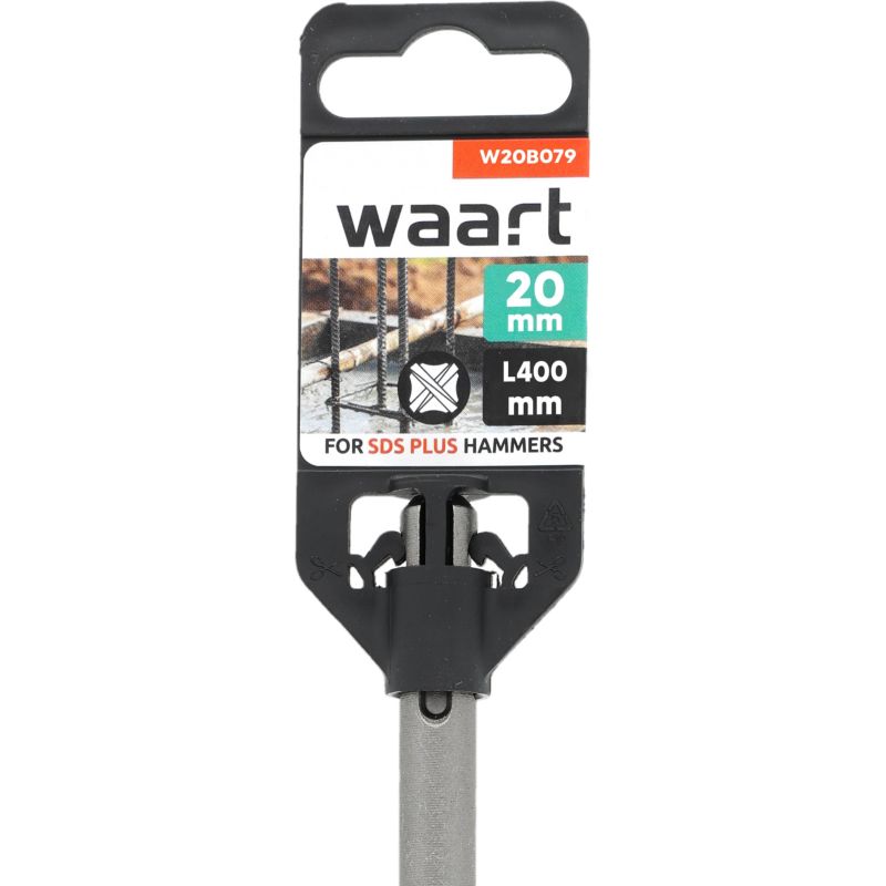 Wiertło do betonu Waart 20.0 x 400 mm, końcówka krzyżowa, uchwyt SDS-plus, 1 szt.