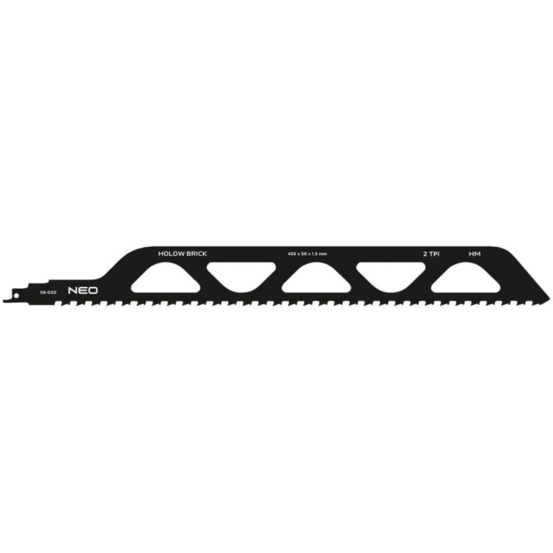 Brzeszczot do piły szablastej NEO TOOLS, HM, 455 x 50 x 1.5 mm, 2TPI 1 szt