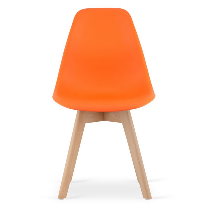 Krzesło EDANTI, nowoczesny design pomarańcz, nogi naturalne 1 szt.