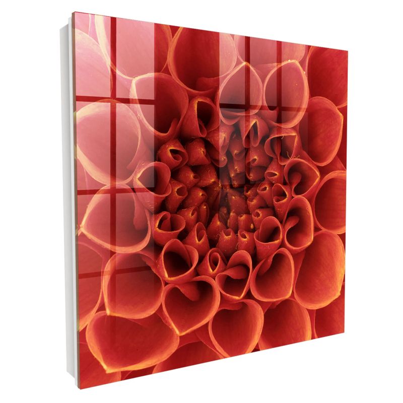 Metalowa Skrzynka Na Klucze Tulup 30x30 cm Kwiatowy wzór 4 - Biała - Otwierana na prawo 1 szt.