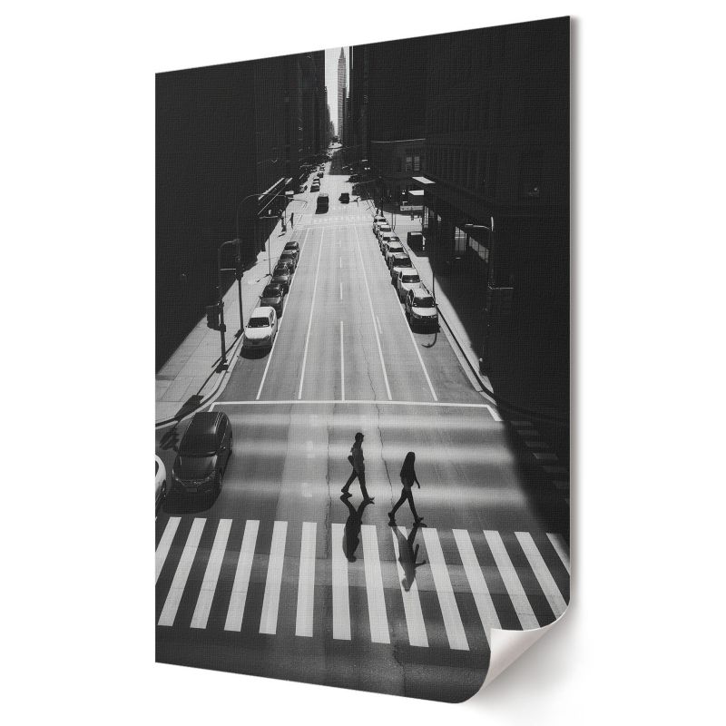 Plakat na ścianę Wallfluent Format A1 Czarno-białe miasto Artysta Leona 1 szt.