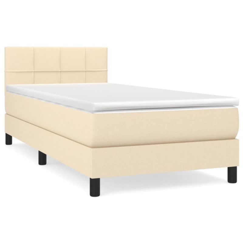 Łóżko kontynentalne WaszeMeble 100x200 cm kremowe WM-3140038 1 szt.