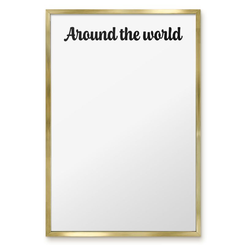Tablica Magnetyczna Na Magnesy Tulup 40x60 cm Around the world 1 - Złota rama Do salonu, sypialni 1 szt.
