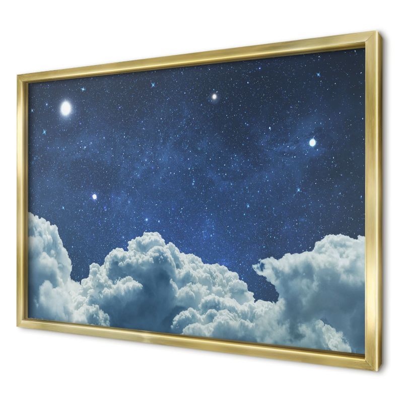 Magnetyczna tablica ozdobna Wallfluent 60x40 Kosmiczna noc w złotej ramie 1szt