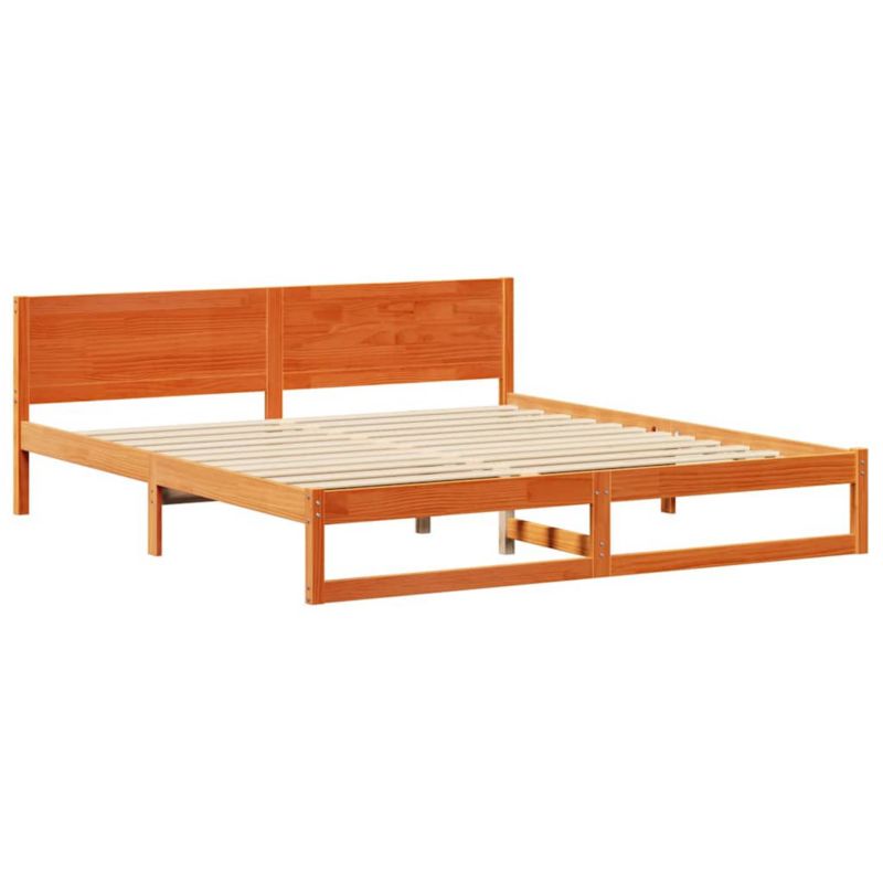 Rama łóżka WaszeMeble 200x200 cm Woskowy brąz sosna WM-873261 1 szt.