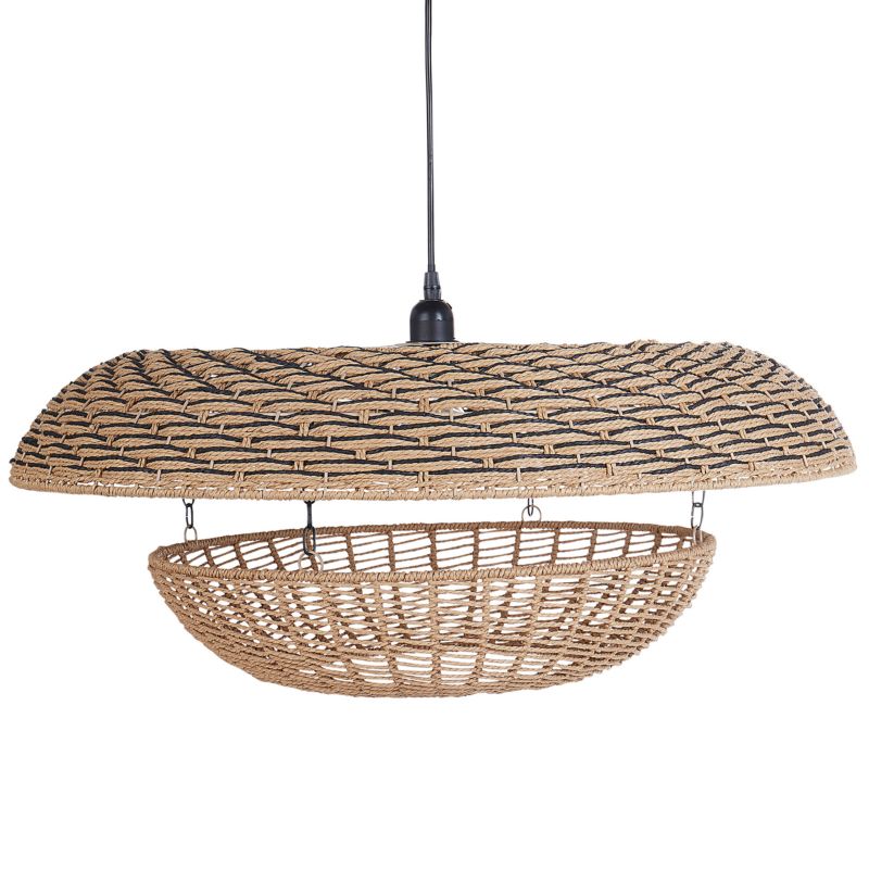 Lampa wisząca Kidepo Papierowa plecionka Brązowy 1 szt.