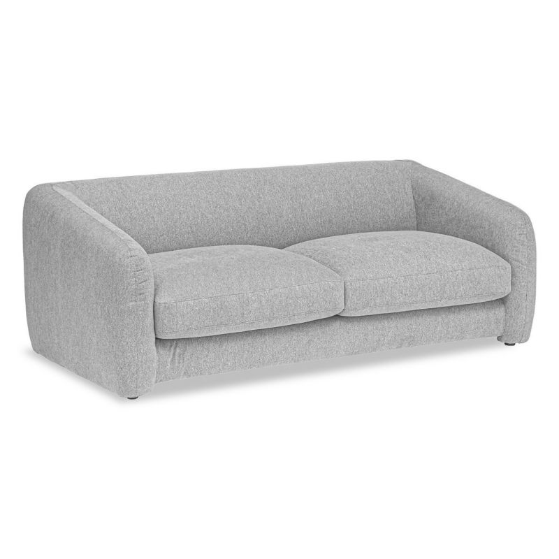 Sofa Guppy ATMOSPHERA rozkładana 3-osobowa z funkcją spania szara jasna aksamitna skandynawska 1 szt.