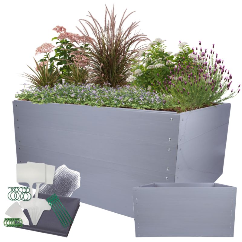 Skrzynia na warzywa MODO24 modułowa plastikowa trwała odporna na warunki atmosferyczne 80x180x140 cm 1 szt.