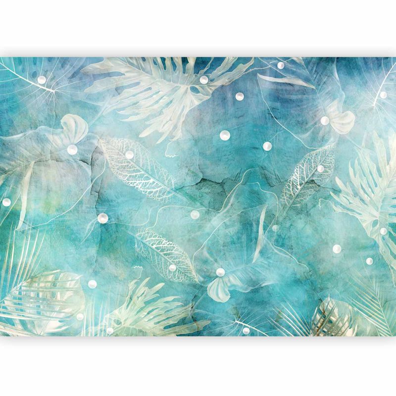 Fototapeta flizelinowa Artgeist 170 g/m2 wodoodporna Liście turkusowa 350x245 (7 części) 0840aa rolka 1 szt