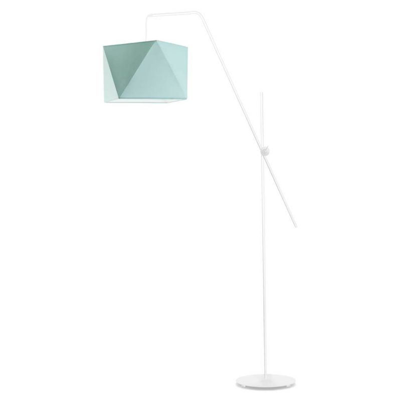 Lampa stojąca Volta Light Factory podłogowa przegubowa regulowana z abażurem miętowy diament MODERN 1szt.