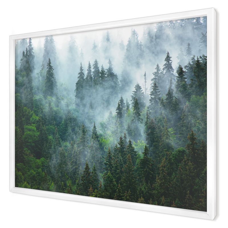 Ozdobna tablica magnetyczna Wallfluent 70x50 Tajemniczy las w białej ramie 1szt