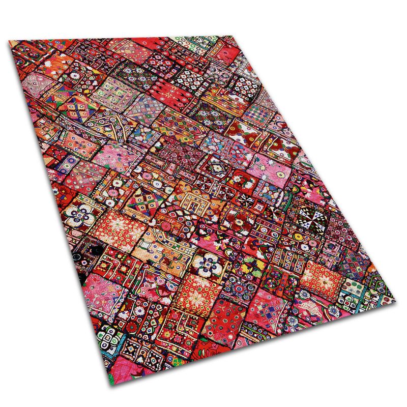 Winylowy Dywan Tarasowy Tulup 80x120 cm Wodoodporny, Lekki Patchwork mozaika 1 szt.