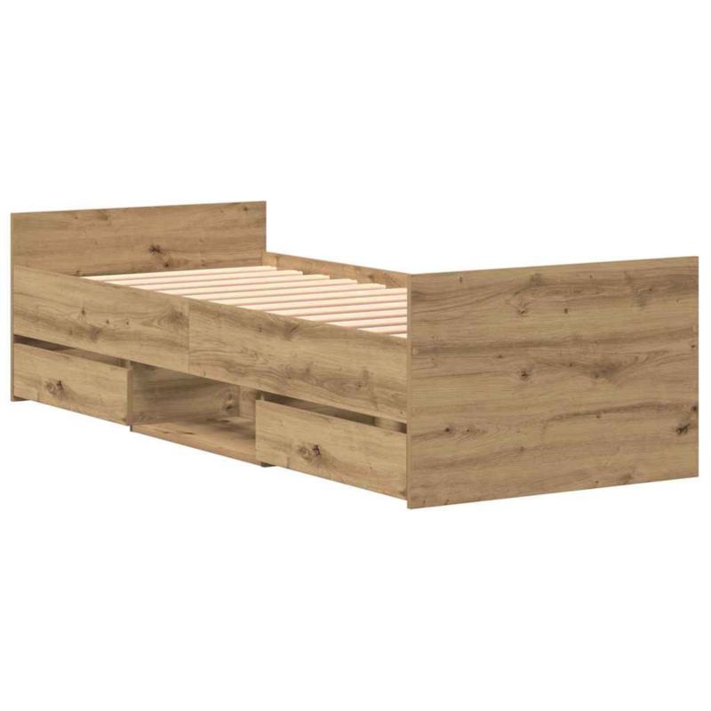 Rama łóżka WaszeMeble 80x200 cm Dąb rzemieślniczy drewno WM-3329307 1 szt.